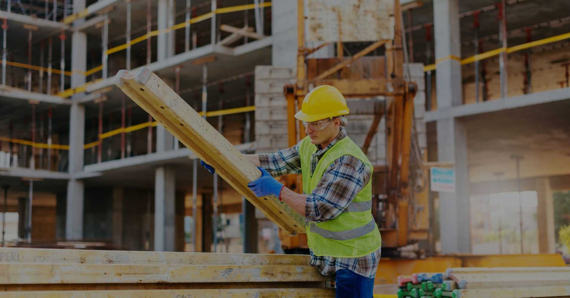 man working on job site