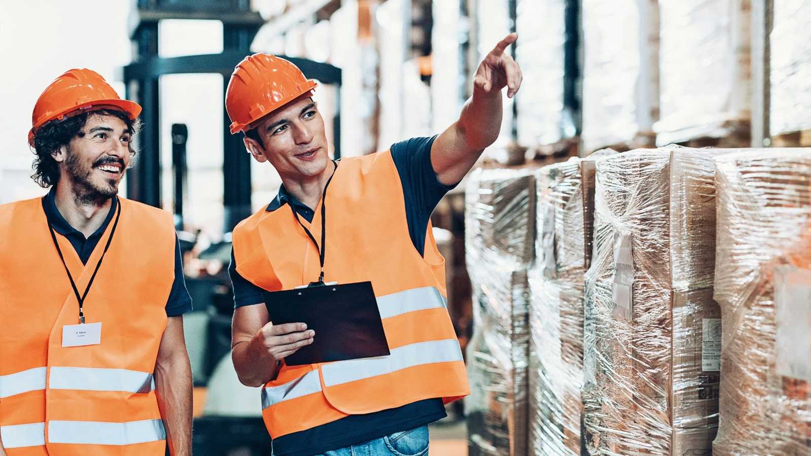 men working in warehouse 